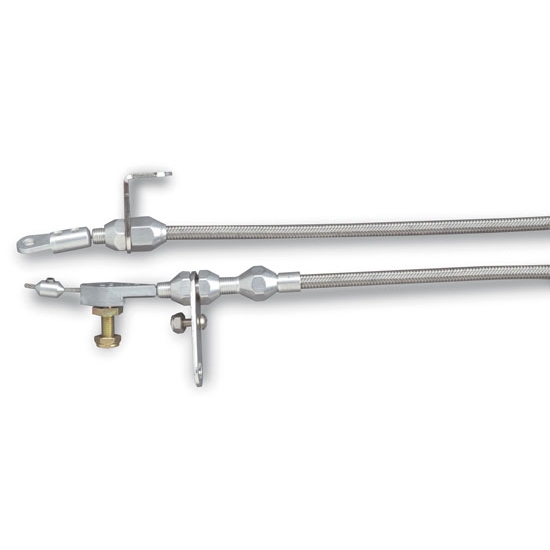29/" Stainless Braided Firewall Mount Ford C-6 Transmission Dipstick Hot Rod