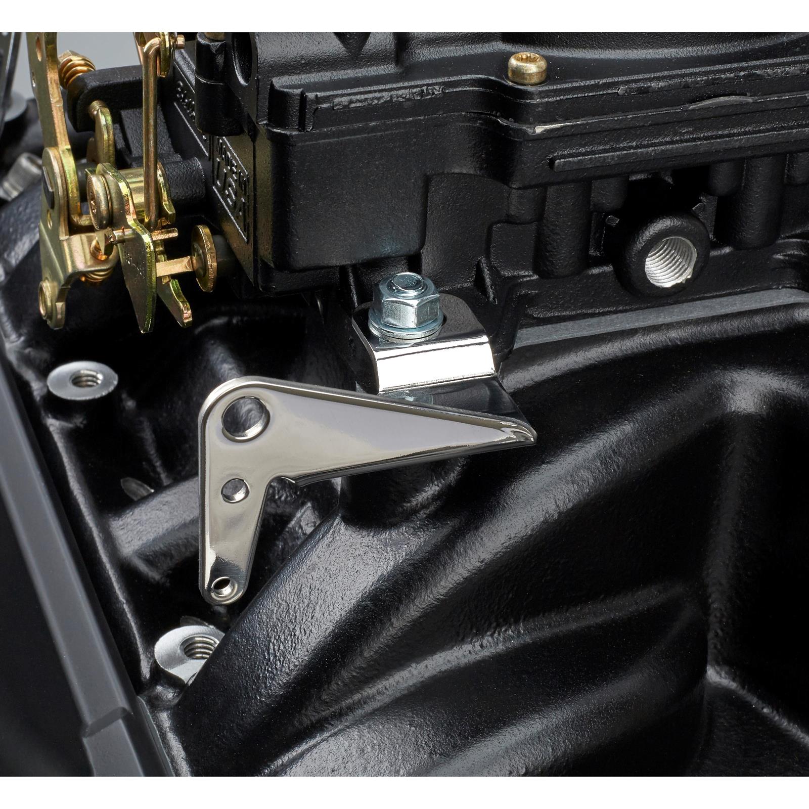 Polished Stainless Carburetor Throttle Cable Bracket