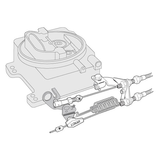 Stainless Steel Black Throttle Bracket /& Spring Lokar XSRK-4000