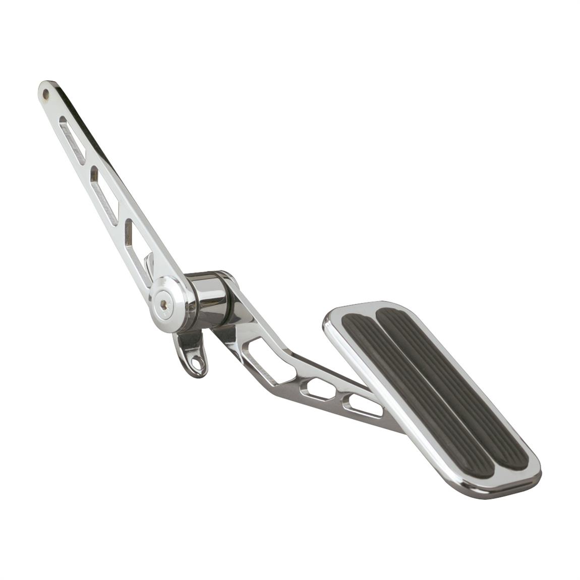 Lokar SG-6016 XL Series Steel Throttle Pedal w/Rubber Inserts, Chrome