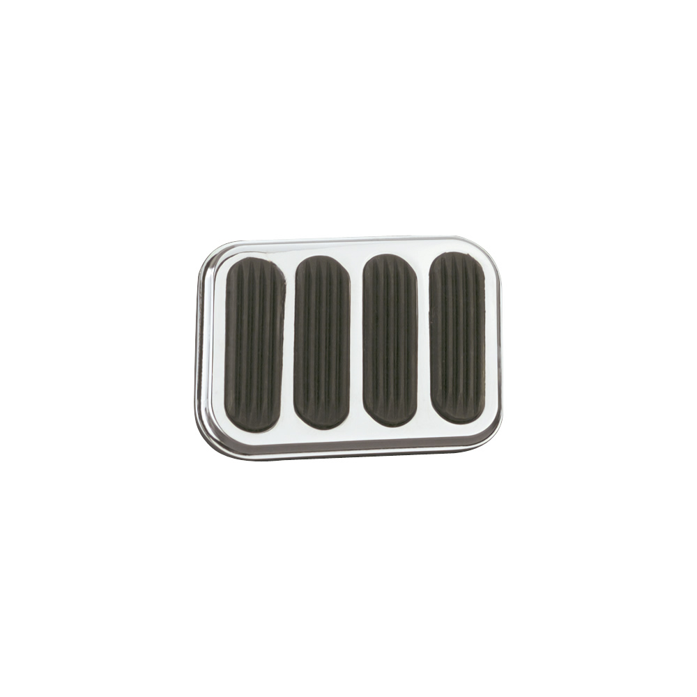 Chrome Brake Pedal Pad – 3 Inch Round, Steel, For Custom Or Replacement Use