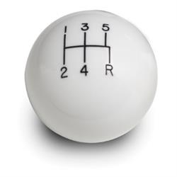 Lokar SK-6874 5 Speed White Manual Shift Knobs