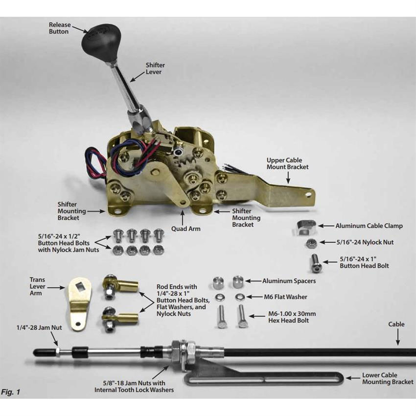Lokar ESS6R80HB Automatic Electronic Sport Shifter, 6R80, 4 Inch