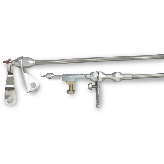 Lokar Hi-Tech Kickdown Cable For GM 700 Transmissions – Polished Aluminum, Extra Durable