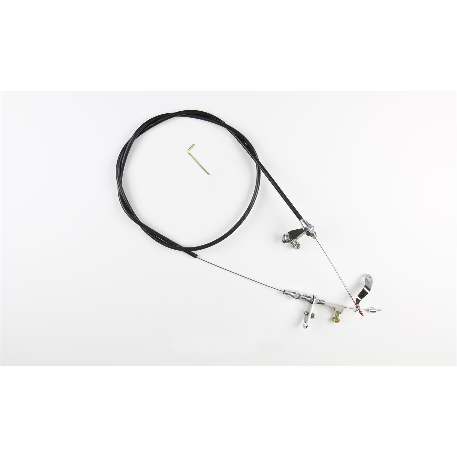 Lokar KDP20C6U Polished Ford C6 Trans Universal Kickdown Cable Kit