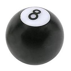 Lokar SK-6885 2-1/4 Inch Black 8-Ball Shift Knob, 3/8-24 and 3/8-16 