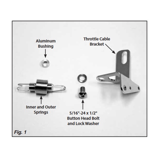 Lokar TCB-40FIT Throttle Cable Kickdown Bracket for FiTech EFI Kits