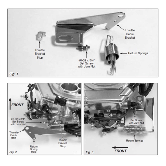 Lokar TCB40HS Stainless Throttle Cable Bracket for Holley Sniper EFI