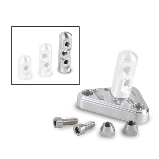 Lokar Tuned-Port Cable Bracket – Billet Aluminum For Chevy TPI, Double Stud (Throttle & Kickdown)
