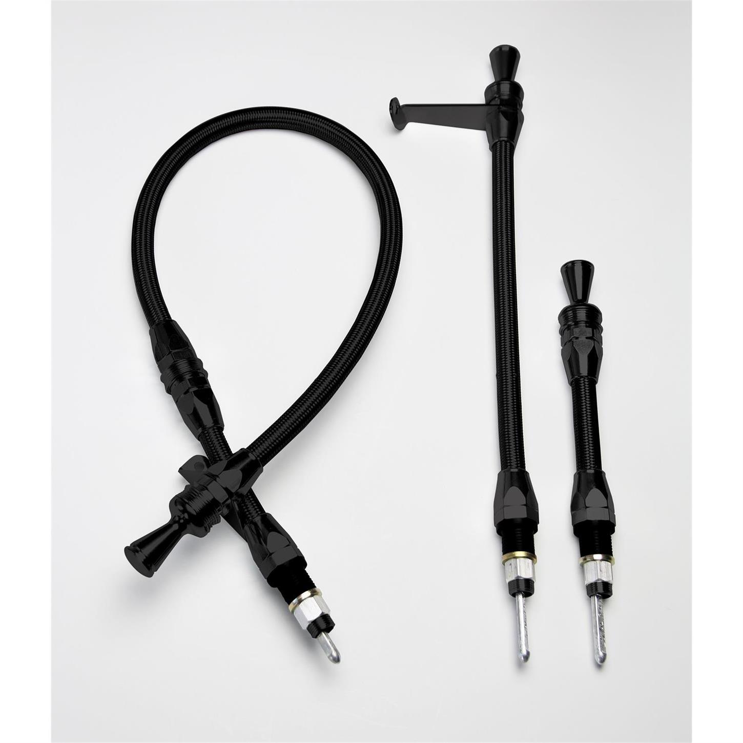 SEER DESIGNER Firewall Mount Transmission Dipstick – Black For GM 4L80E & LS Engines
