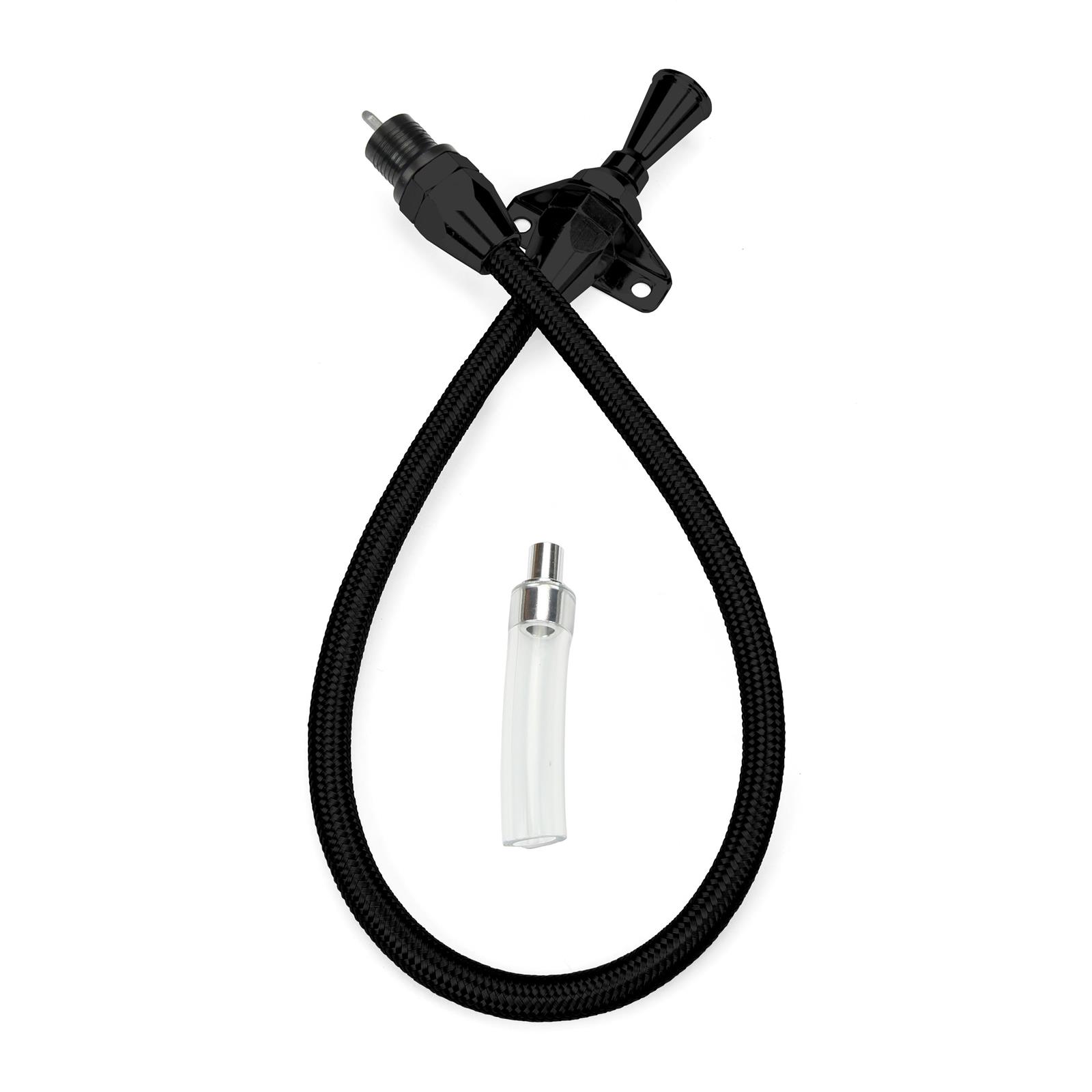 LOKXTD-3518FM 518 Firew All Mount Stainless Steel Housing Transmission Dipstick, Black