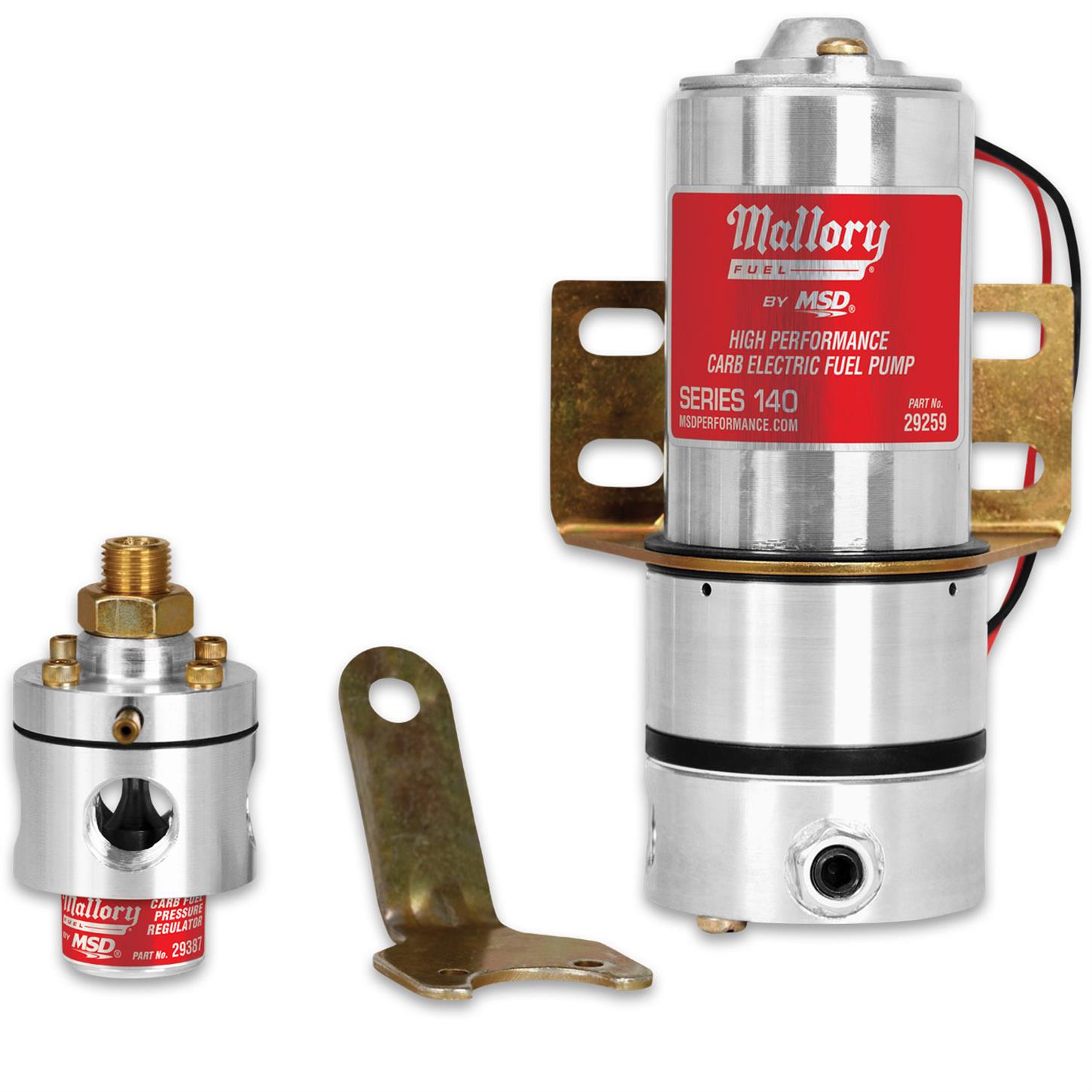 Mallory 29208 Model 140 Fuel Pump and 3,Port Bypass Regulator Kit