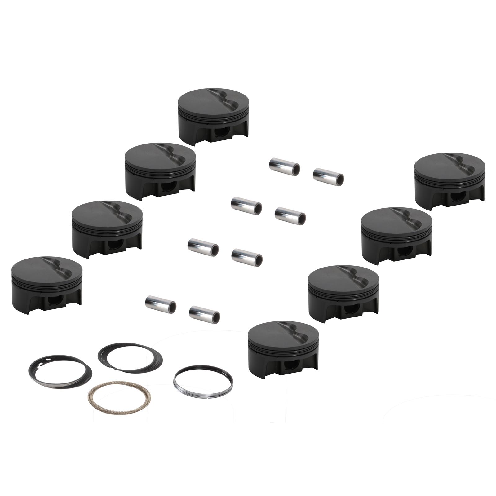 MAHLE 930200360 Forged Flat Top Pistons, 4.060 Bore, SBC