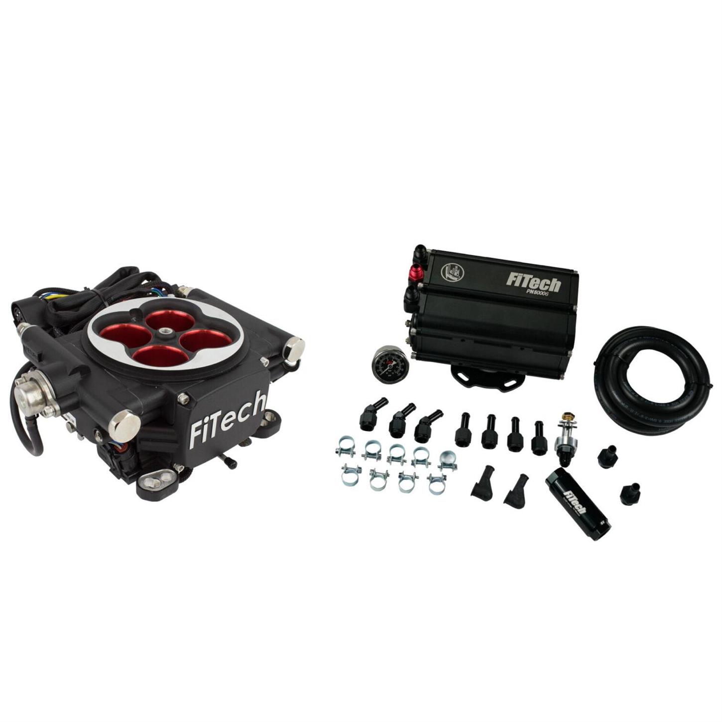 FiTech EFI 4 600 HP Power Adder Matte Black w/ Force Fuel (35504)