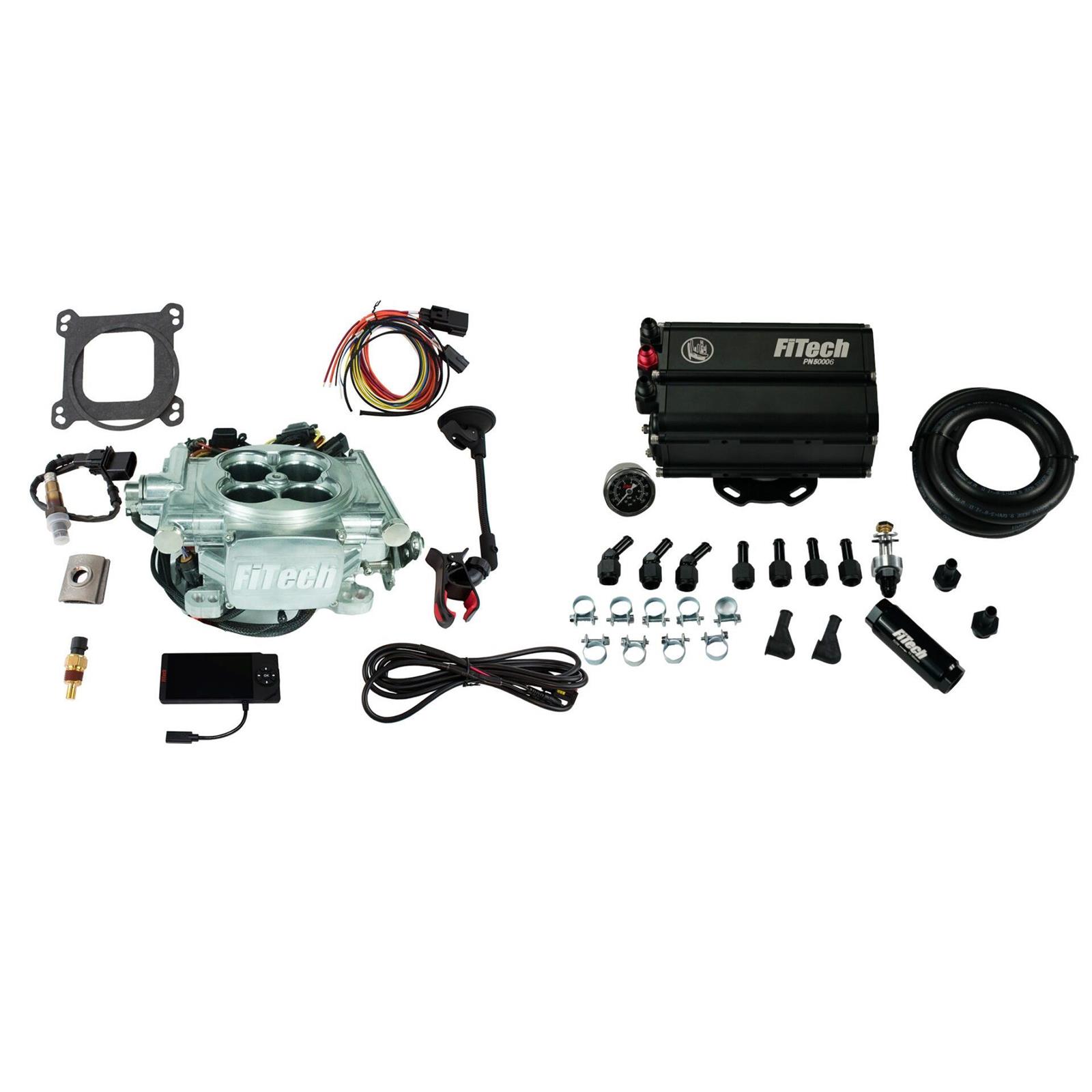 FiTech EFI 4 600 HP Power Adder Bright Aluminum w/Force Fuel (35506)