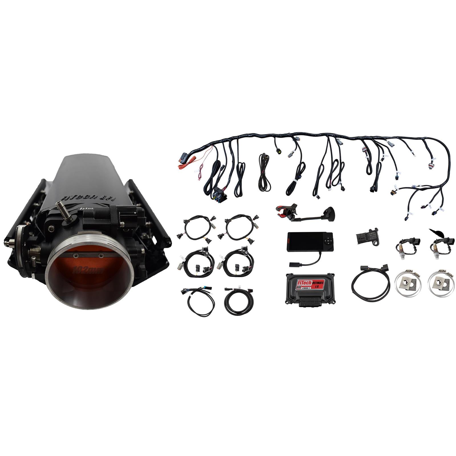 FiTech Ultimate LS 1000 HP EFI w/Long Runner Cathedral Intake (70032)