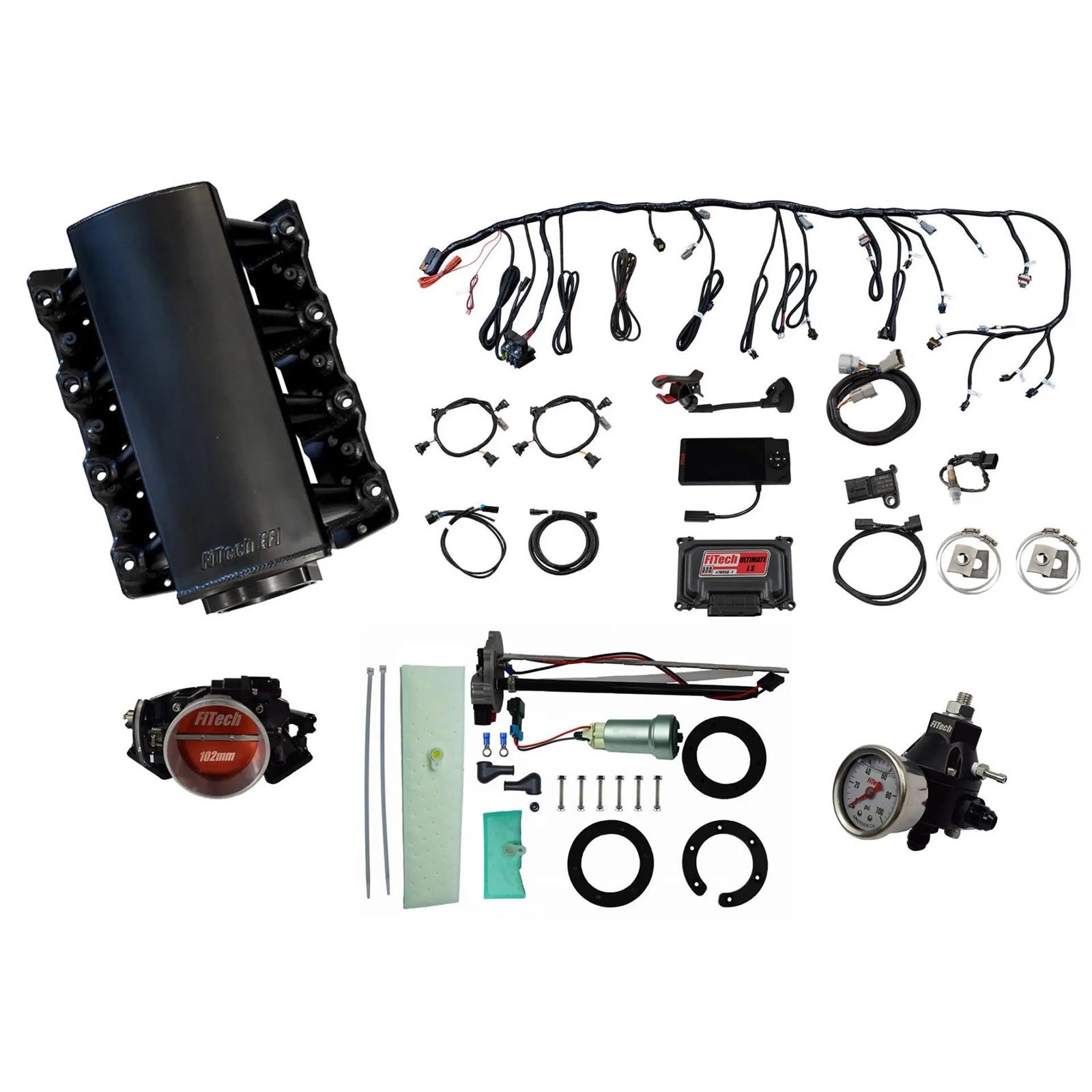 FiTech LS 750HP EFI w/Intake, Trans Control, Pump & Regulator (76104)