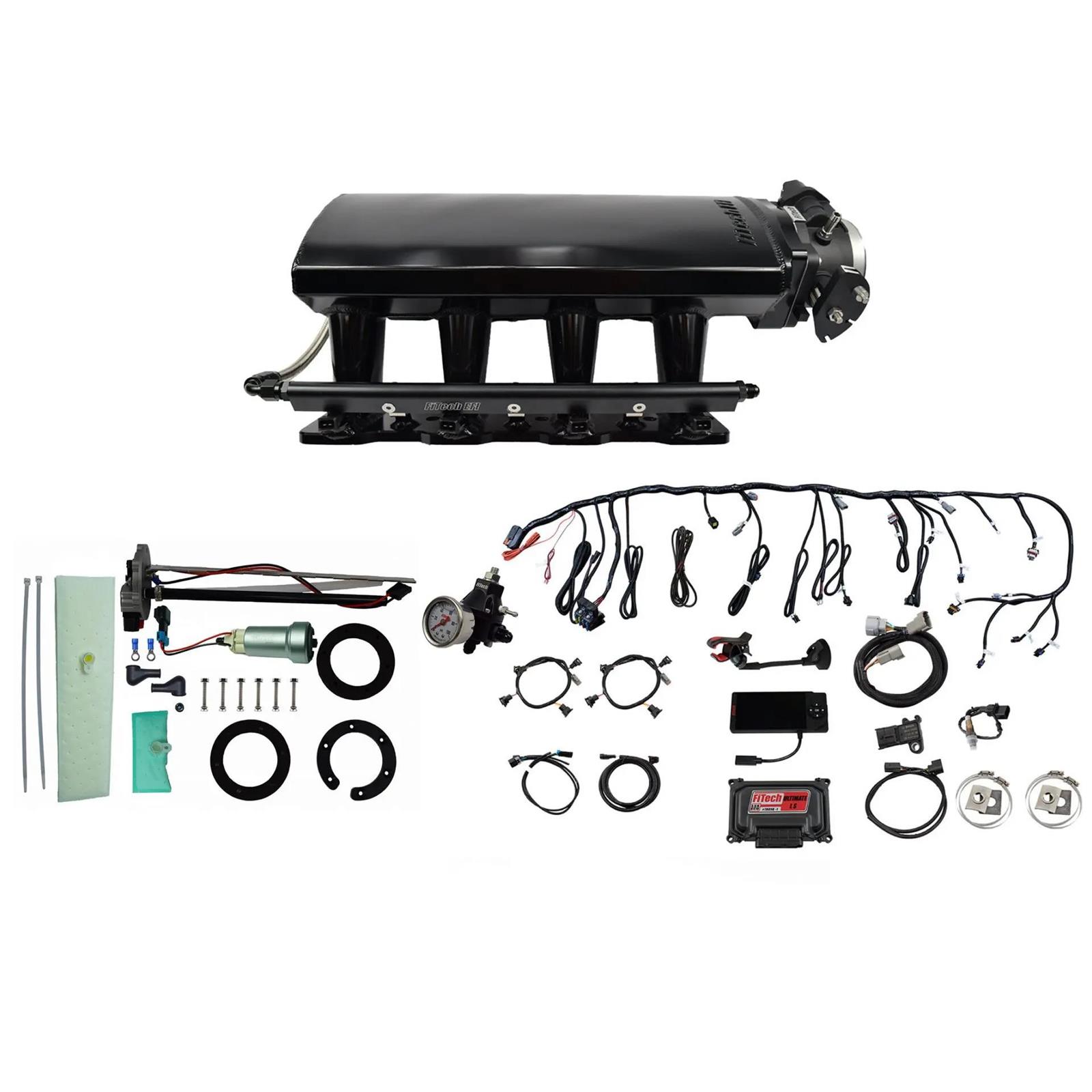 FiTech LS 500HP EFI System w/Intake, Trans Control & Regulator (76107)