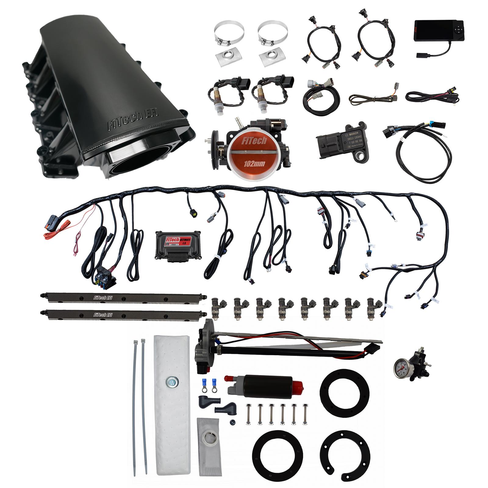 FiTech LS EFI Master Kit 70008 750HP w/50015 In-Tank Module (76208)