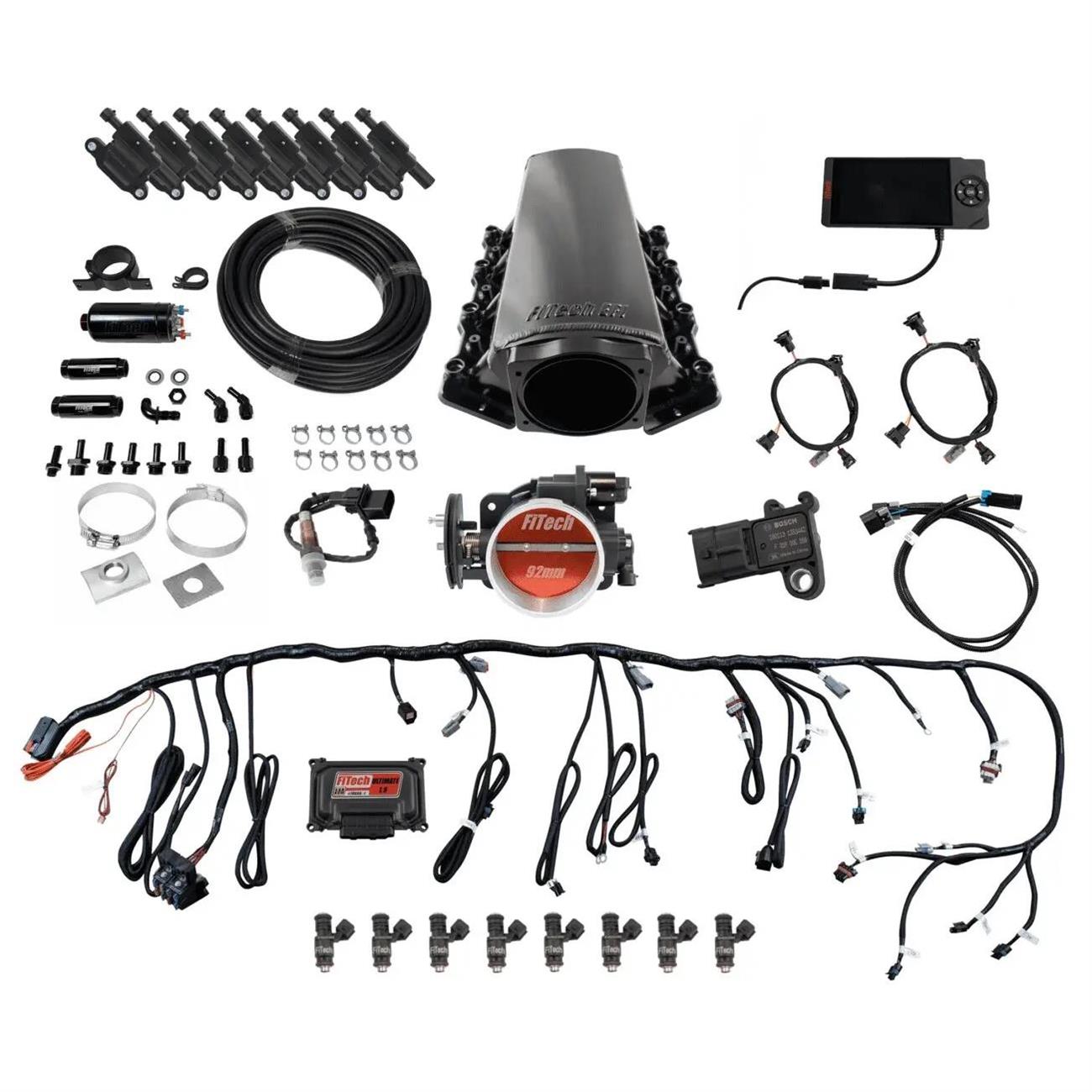 FiTech LS EFI w/70001 Kit Inline Fuel Pump & LED Coil Pack (79101)