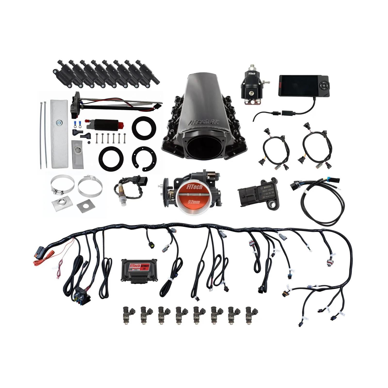 FiTech LS EFI 500HP w/70001 Kit 50015 Regulator & LED Coil (79601)