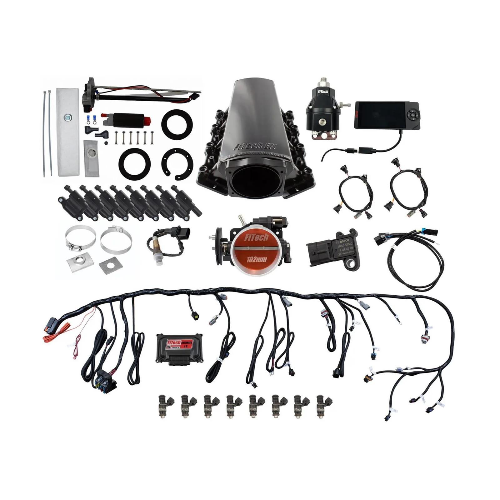 FiTech LS EFI 750HP w/70003 Kit 50015 Regulator & LED Coil (79603)