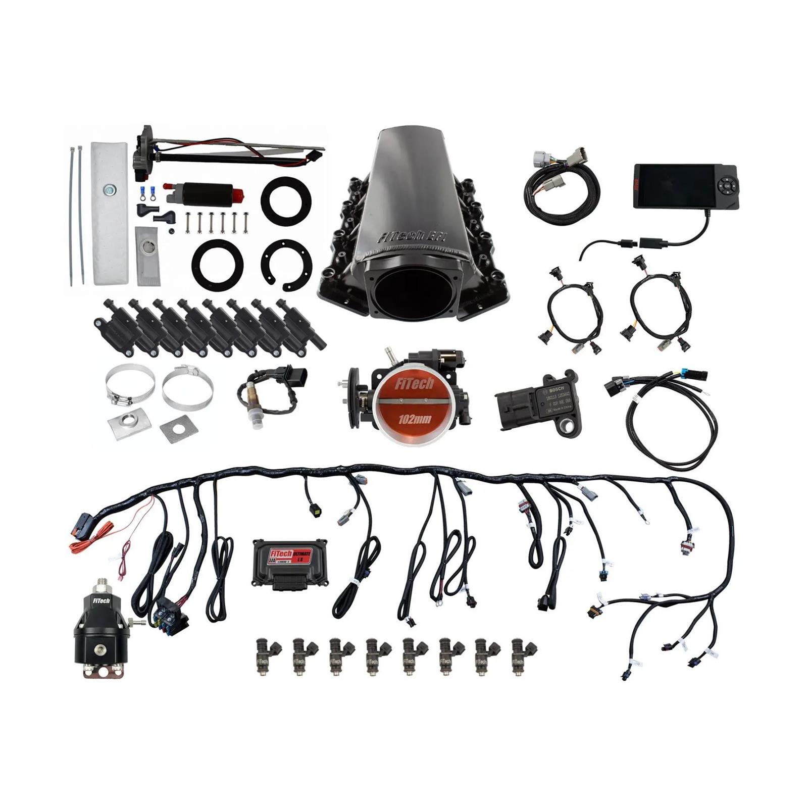 FiTech LS EFI 750HP w/70004 Trans Control Regulator & LED Coil (79604)