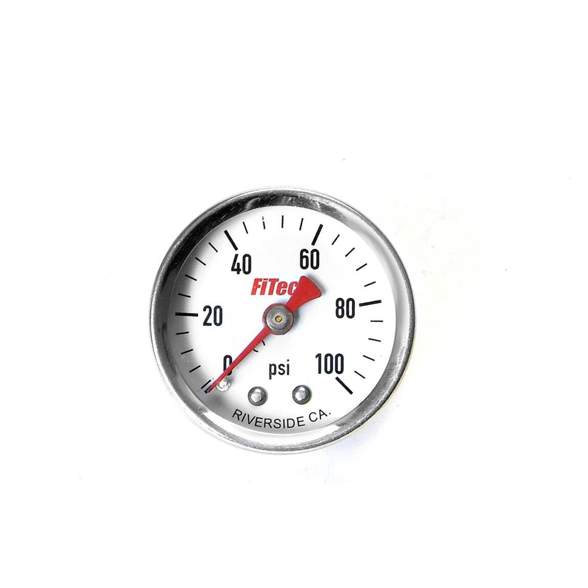 FiTech 80117 Analog Fuel Pressure Gauges, 0-100 PSI
