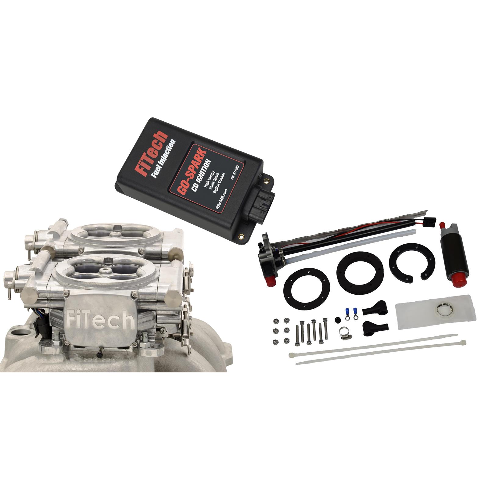 Fitech 93661 Go Efi 2x4 Aluminum Master Kit W Intank Kit