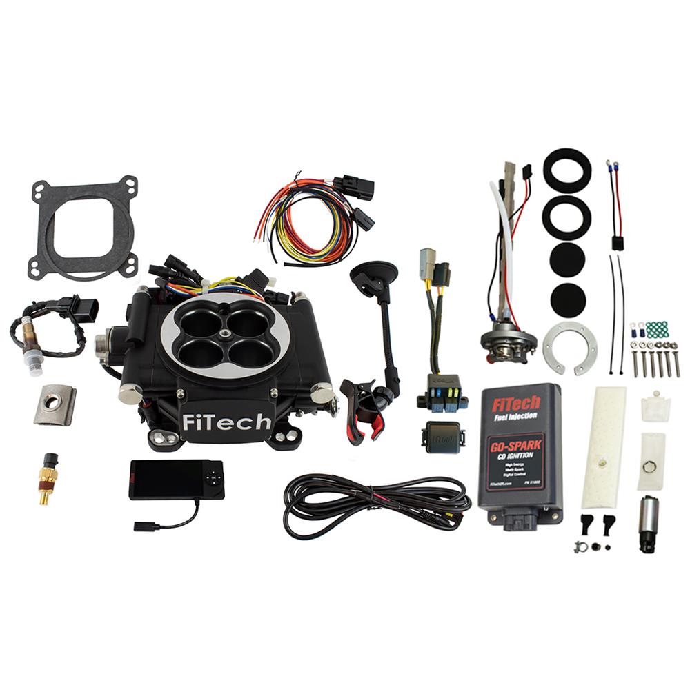FiTech 96502 Go EFI 4 600 HP Matte Black EFI System Master Kit