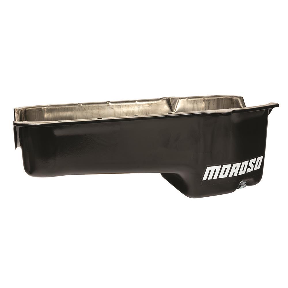 Moroso 20171 Oil Pan, SBC 80-85 Passenger Side Dipstick, 7.50 In