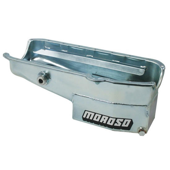 Moroso 21323 Circle Track Oil Pan, 198085 Pass. Side Dipstick w/ Plug