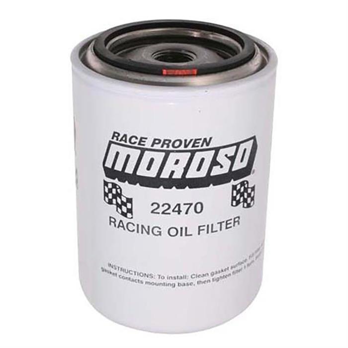Moroso 22470 Oil Filter, Ford, Mopar And Import, 3/4 In. Thread