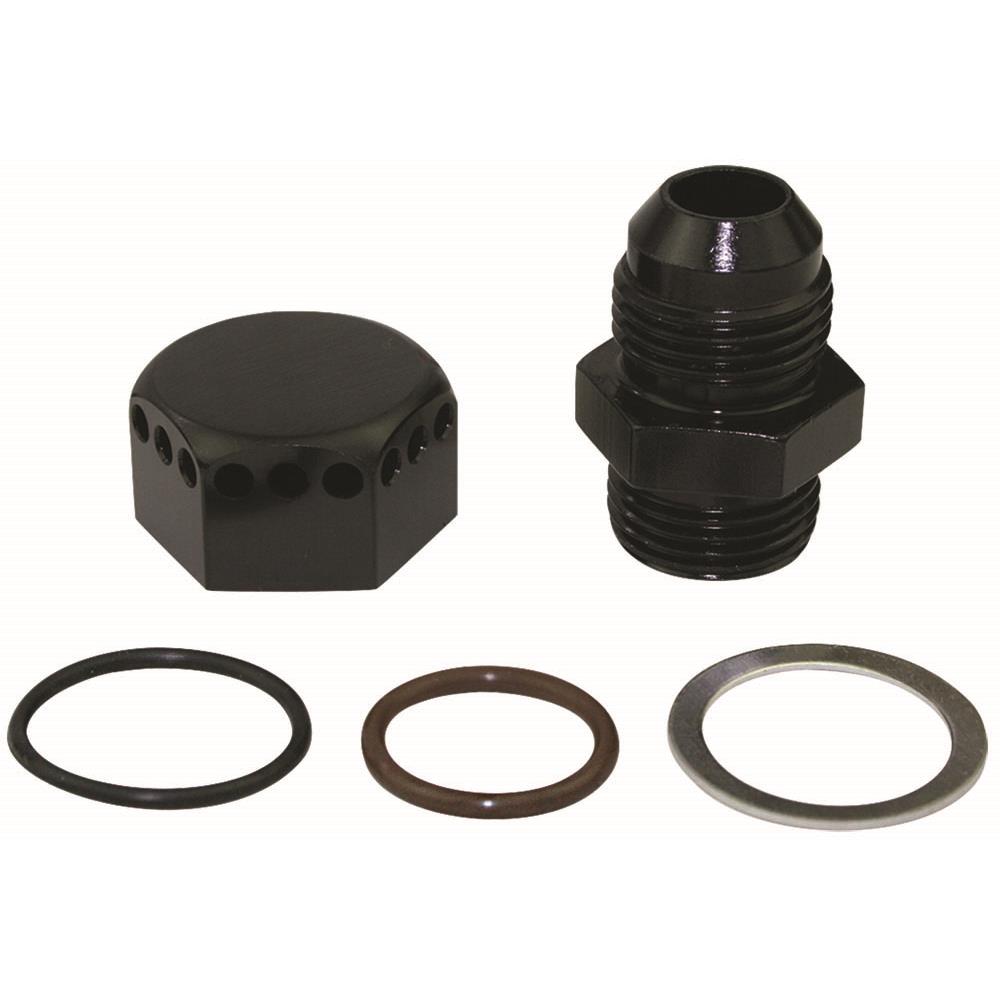 Moroso 22703 Straight Aluminum AN Fitting Adapter -10AN Male To -16AN Male (Black) - View #3