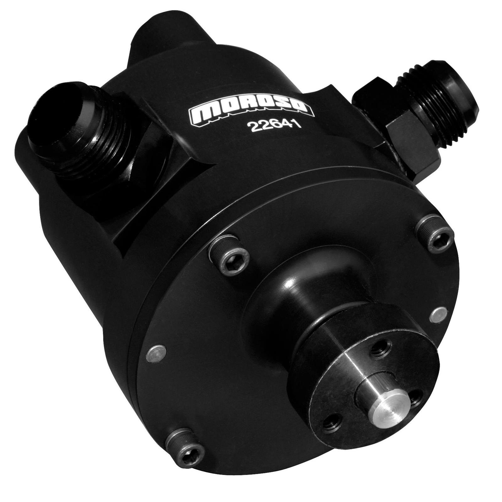 Moroso MOR22641 4 Vane Vacuum Pump, Black Anodized