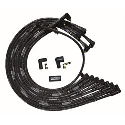 Moroso 51529 Wire Set Ultra SBC Under Header 90 Sleeved, Black