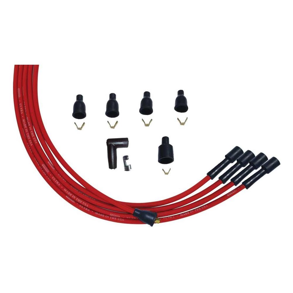 Moroso 52004 Wire Set Ultra 4 Cly Straight Plug Non HEI Unsleeved