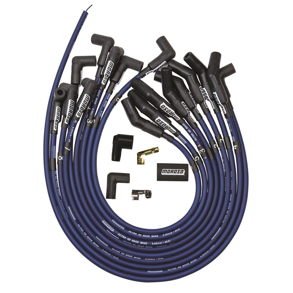 Moroso 73675 Wire Set, Ultra 40, Unsleeved, Ford 302, Blue