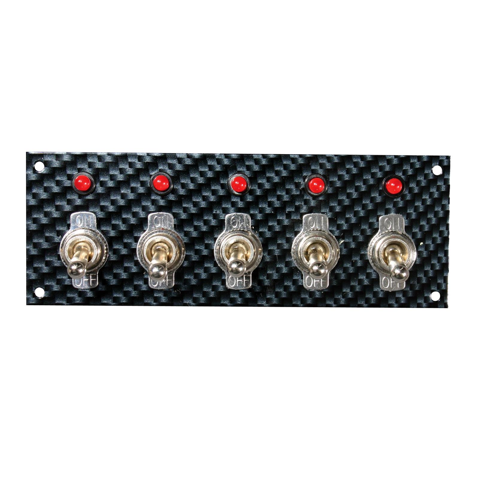 Moroso 74143 Switch Panel, toggle, Grey/black