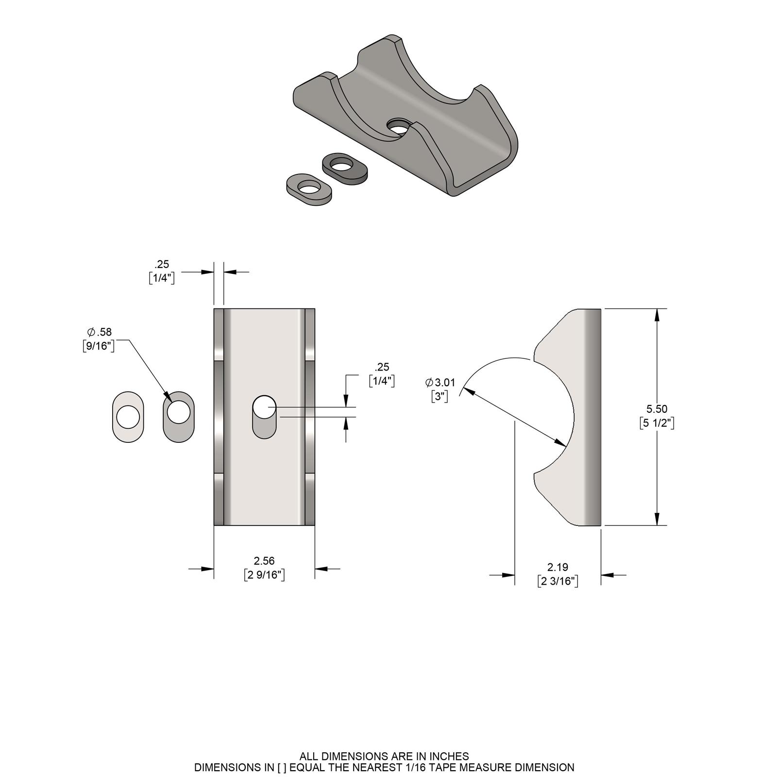 Adjustable Leaf Spring Perch, Pad, Shock Mount and UBolt Kit