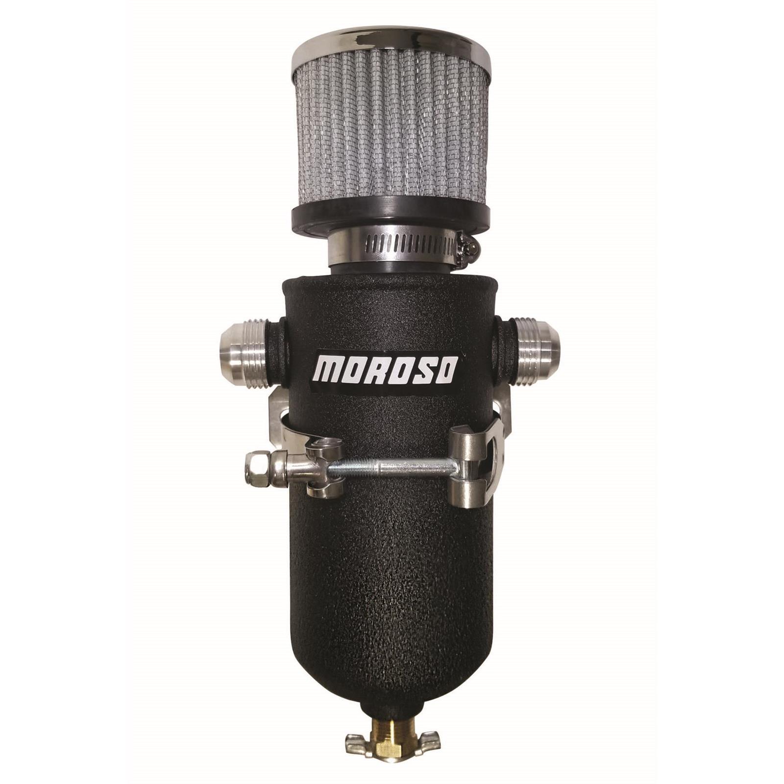 Moroso MOR85753 Remote Breather Tank with 2 - 12 AN Fitting