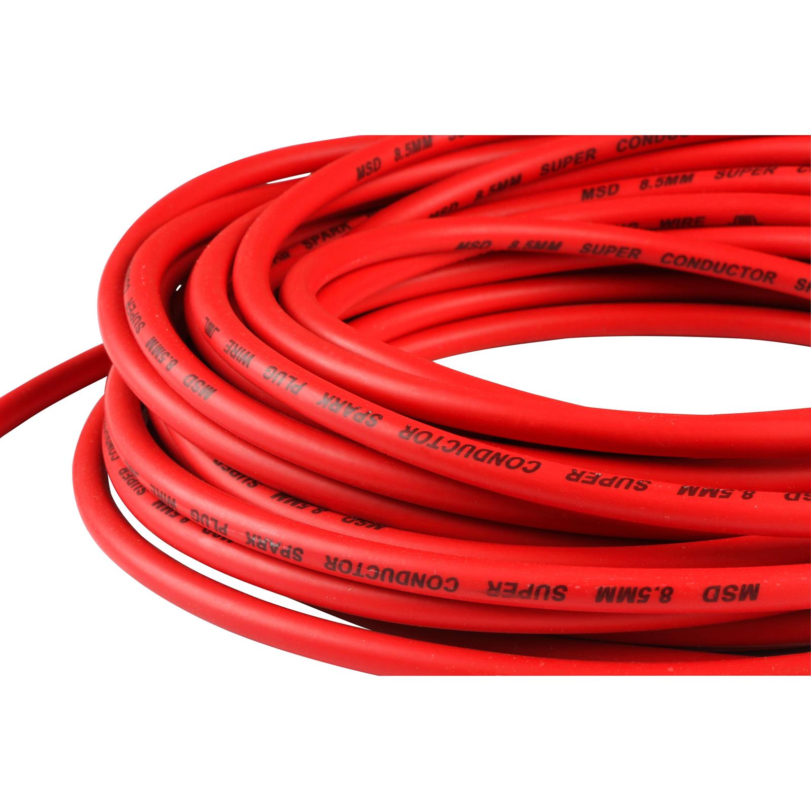 MSD 34029 Super Conductor Spark Plug Wire, Red, 8.5mm, 50 Feet