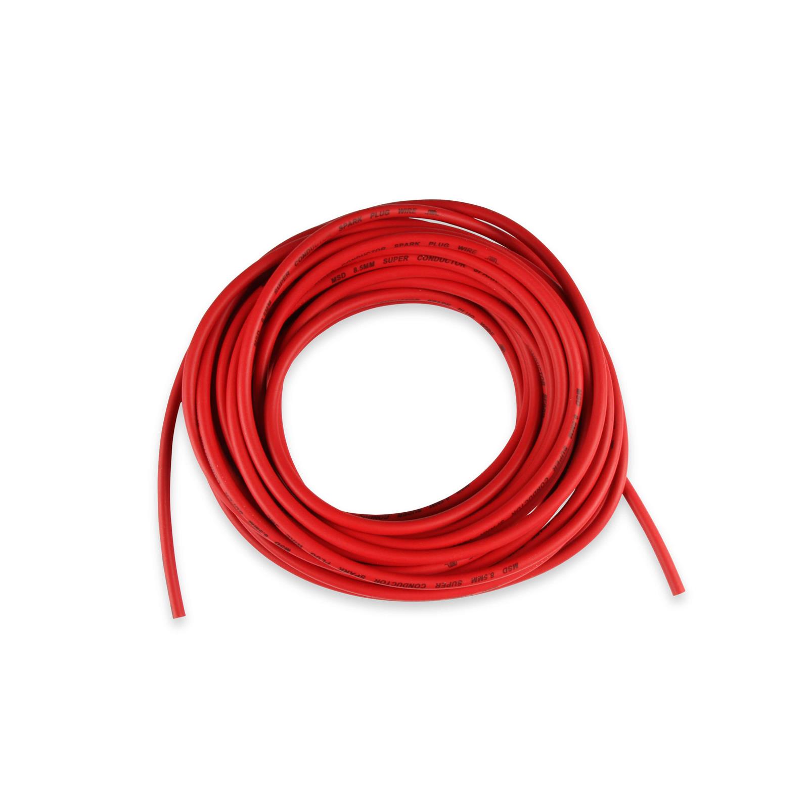 MSD 34029 Super Conductor Spark Plug Wire, Red, 8.5mm, 50 Feet