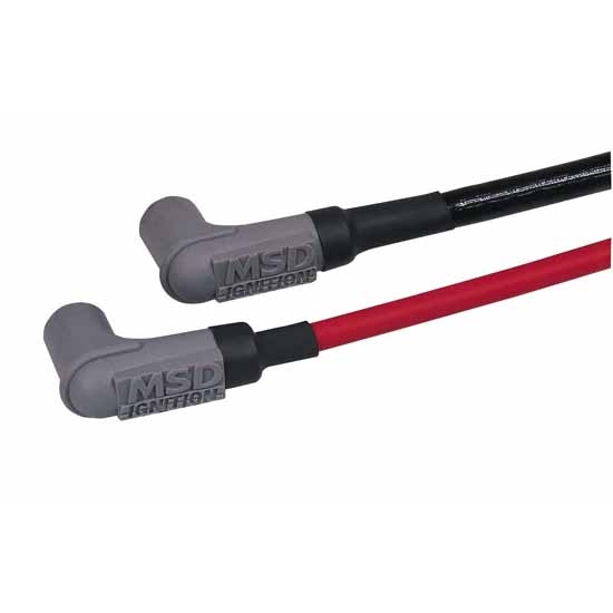 MSD Ignition MSD3407 Shrink Sleeve Tubing with Spark Plug Wire, Black - Set of 18