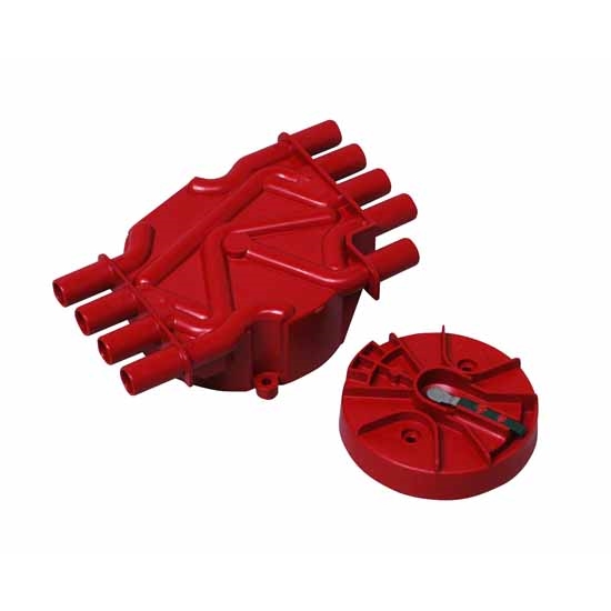 MSD 8442 Distributor Cap And Rotor Kit Brass Terminals Points Style Cap