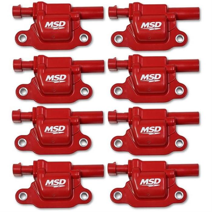 MSD 82668 Blaster Gen V GM Coils, 2014-Up, Red, Square, 8 Pack