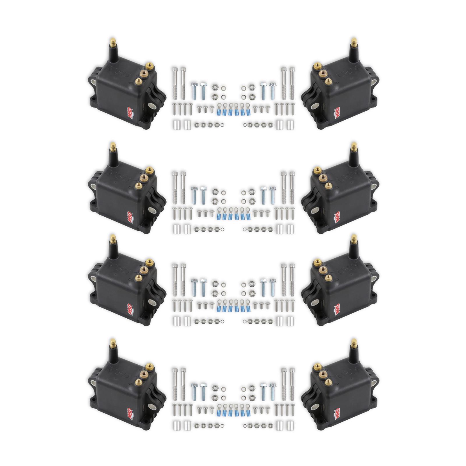MSD 828038 Ignition Coil, High Output, Black, 8-Pack