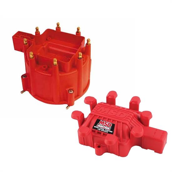 MSD 84111 Extreme Output GM HEI Distributor Cap & Coil Cover, Red