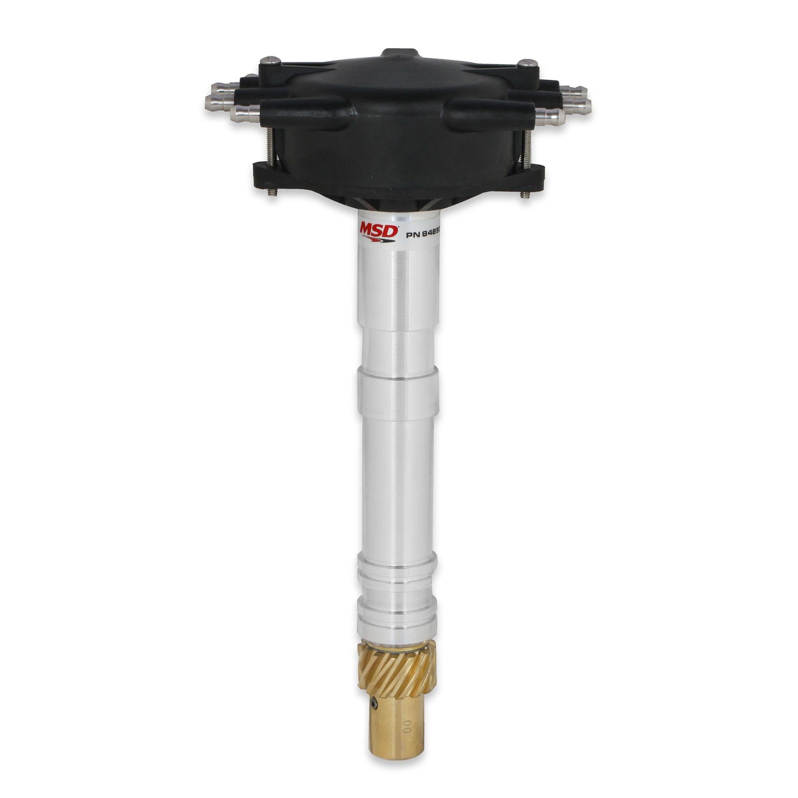 MSD 84893 Chevy Crank Trigger Distributor with Black Crab Cap