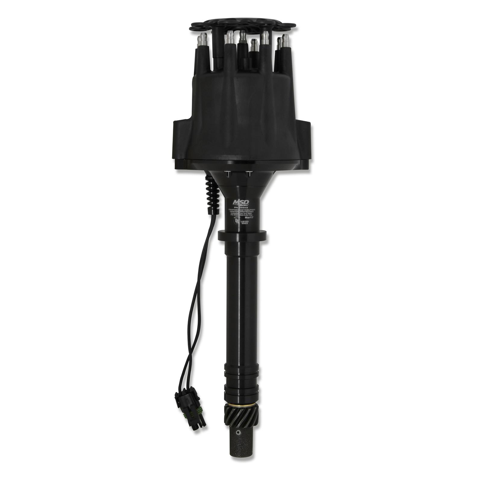 MSD M46-85603 Chevy V8 Marine Certified Distributor - Black